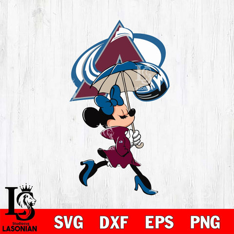 Colorado Avalanche Fancy Minnie Svg Eps Dxf Png File, Digital Download, Instant Download