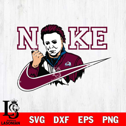 Colorado Avalanche Michael Myers Nike Svg Eps Dxf Png File, Digital Download, Instant Download