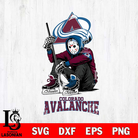 Colorado Avalanche NHL Jason Voorhees Halloween SVG Svg Eps Dxf Png File, Digital Download, Instant Download