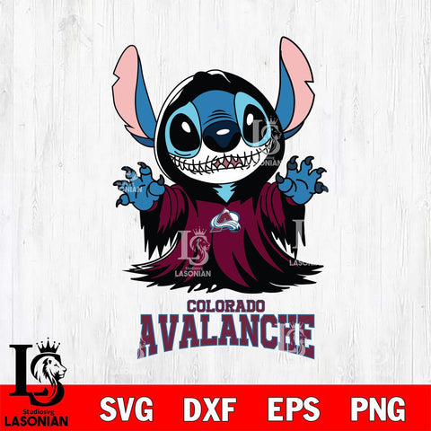 Colorado Avalanche Stitch Ghost Svg Eps Dxf Png File, NHL svg, Digital Download, Instant Download