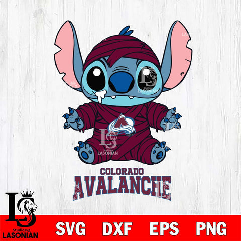 Colorado Avalanche Stitch Mummy Svg Eps Dxf Png File, NHL svg, Digital Download, Instant Download