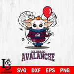 Colorado Avalanche Stitch Pennywise Halloween Svg Eps Dxf Png File, Digital Download, Instant Download