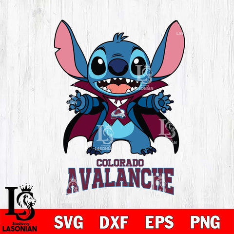 Colorado Avalanche Stitch Vampire halloween Svg Eps Dxf Png File, NHL svg, Digital Download, Instant Download