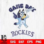 Colorado Rockies Bluey Game Day Svg Eps Dxf Png File, Digital Download, Instant Download