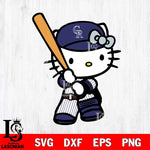 Colorado Rockies Hello Kitty 2 Svg Eps Dxf Png File, Digital Download, Instant Download