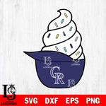 Colorado Rockies Ice Cream Hat Svg Eps Dxf Png File, Digital Download, Instant Download