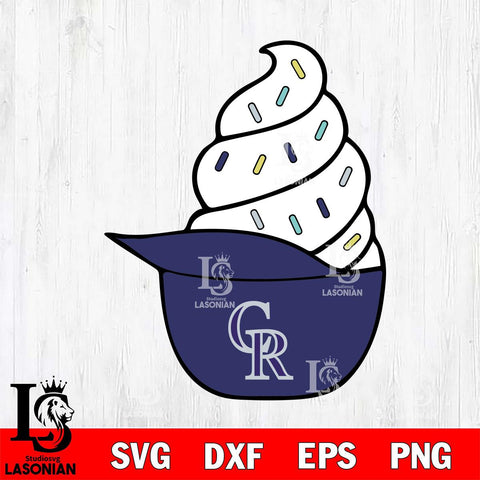 Colorado Rockies Ice Cream Hat Svg Eps Dxf Png File, Digital Download, Instant Download