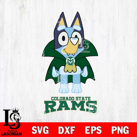 Colorado State Rams Bluey Dracula Halloween Svg Eps Dxf Png File, Digital Download, Instant Download