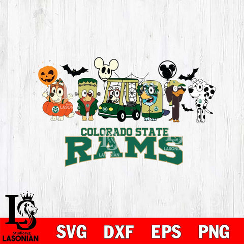 Colorado State Rams Bluey Halloween Svg Eps Dxf Png File, Digital Download, Instant Download