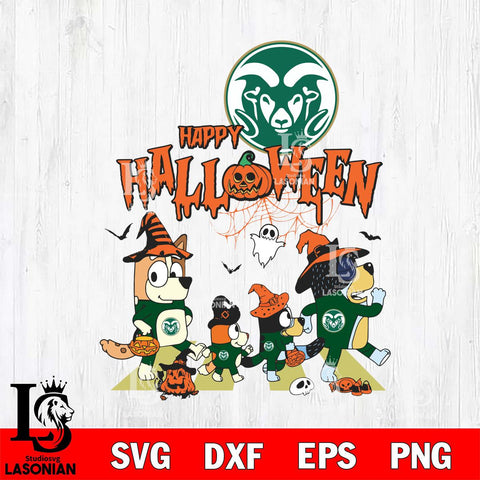 Colorado State Rams Bluey Halloween Family Svg Eps Dxf Png File, Digital Download, Instant Download