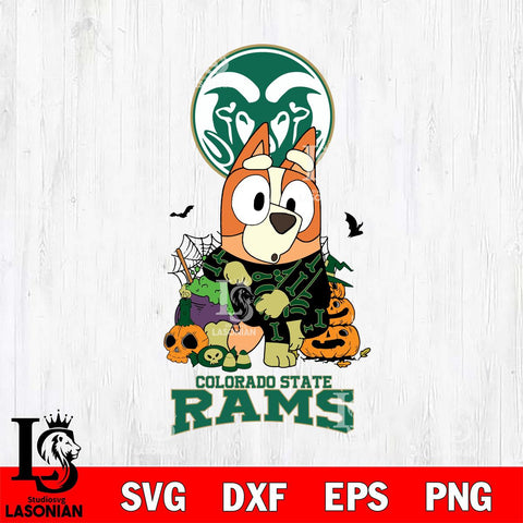 Colorado State Rams Bluey Halloween NCAA Svg Eps Dxf Png File, Digital Download, Instant Download