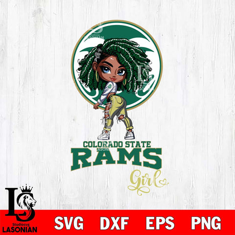 Colorado State Rams Fan Girl Svg Eps Dxf Png File, Digital Download, Instant Download