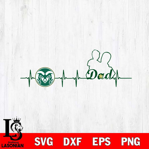 Colorado State Rams Father Heart Beat Svg Eps Dxf Png File, Digital Download, Instant Download