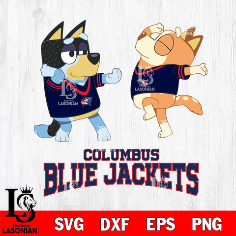 Columbus Blue Jackets Bluey Dance Svg Eps Dxf Png File, Digital Download, Instant Download