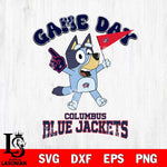 Columbus Blue Jackets Bluey Game Day Svg Eps Dxf Png File, Digital Download, Instant Download