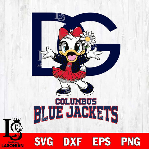 Columbus Blue Jackets Dolce And Gabbana Daisy Duck Disney Svg Eps Dxf Png File, Digital Download, Instant Download