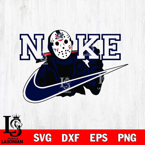 Columbus Blue Jackets Jason Voorhees Nike Svg Eps Dxf Png File, Digital Download, Instant Download