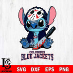 Columbus Blue Jackets Stitch Jason Voorhees Svg Eps Dxf Png File, NHL svg, Digital Download, Instant Download