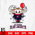 Columbus Blue Jackets Stitch Pennywise Halloween Svg Eps Dxf Png File, Digital Download, Instant Download