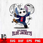 Columbus Blue Jackets Stitch jason voorhees Halloween Svg Eps Dxf Png File, Digital Download, Instant Download