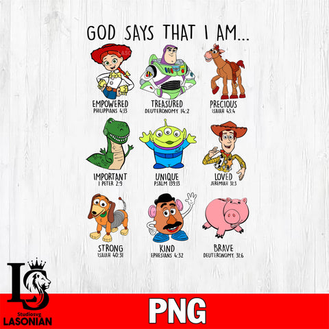 God Says that i am png file, Digital Download, Instant Download