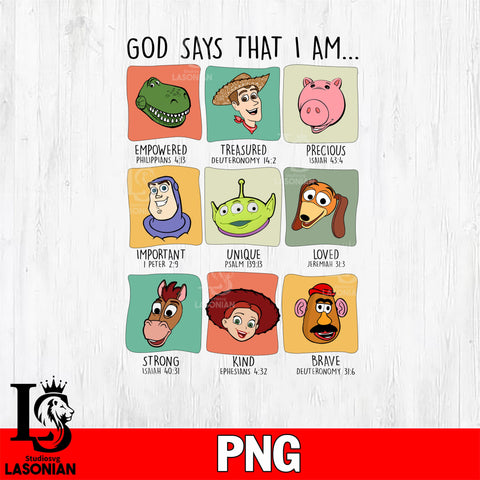 God Says that i am png file, Digital Download, Instant Download