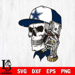 Dallas Cowboys Badass Man Skull SVG