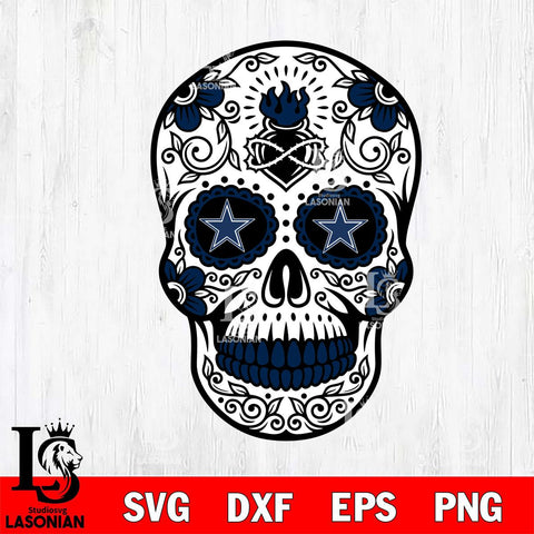 Dallas Cowboys Badass Mexico Skull SVG