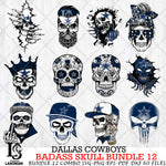 Dallas Cowboys Badass Skull Bundle SVG