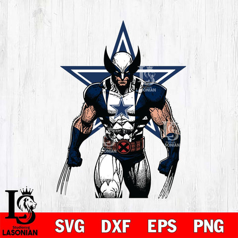 Dallas Cowboys Badass Wolverine Svg Eps Dxf Png File, Digital Download, Instant Download