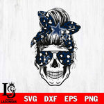 Dallas Cowboys Badass Women Skull SVG