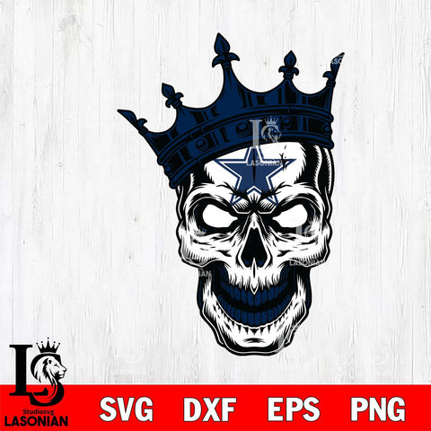 Dallas Cowboys Badass king Skull SVG