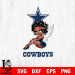 Dallas Cowboys Beauty Black Fairy Betty Boop Svg Eps Dxf Png File, Digital Download, Instant Download