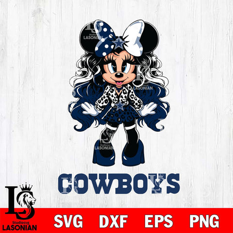 Dallas Cowboys Beauty Minnie Mouse Svg Eps Dxf Png File, Digital Download, Instant Download