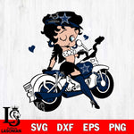 Dallas Cowboys Betty Boop And Badass Motor Svg Eps Dxf Png File, Digital Download, Instant Download