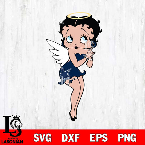 Dallas Cowboys Betty Boop Angel Svg Eps Dxf Png File, Digital Download, Instant Download