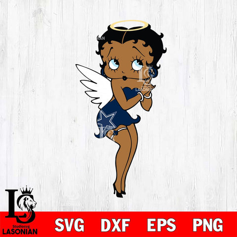 Dallas Cowboys Betty Boop Angel SVG Svg Eps Dxf Png File, Digital Download, Instant Download