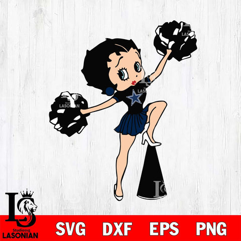 Dallas Cowboys Betty Boop Cheer Leader Svg Eps Dxf Png File, Digital Download, Instant Download