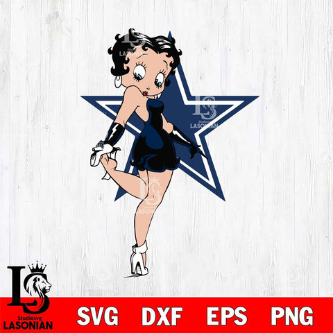 Dallas Cowboys Betty Boop Girl Fan Svg Eps Dxf Png File, Digital Download, Instant Download