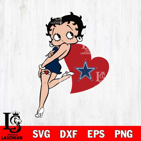 Dallas Cowboys Betty Boop Girl Love Svg Eps Dxf Png File, Digital Download, Instant Download