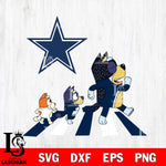 Dallas Cowboys Bluey 6 NFL Svg Eps Dxf Png File, Digital Download, Instant Download