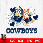 Dallas Cowboys Bluey & Bingo 10 Svg Eps Dxf Png File, NFL svg, Digital Download, Instant Download