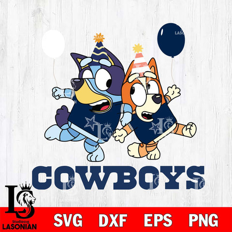 Dallas Cowboys Bluey & Bingo 2 Svg Eps Dxf Png File, NFL svg, Digital Download, Instant Download