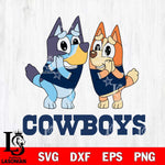 Dallas Cowboys Bluey & Bingo 5 Svg Eps Dxf Png File, NFL svg, Digital Download, Instant Download