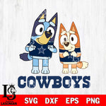 Dallas Cowboys Bluey & Bingo 6 Svg Eps Dxf Png File, NFL svg, Digital Download, Instant Download