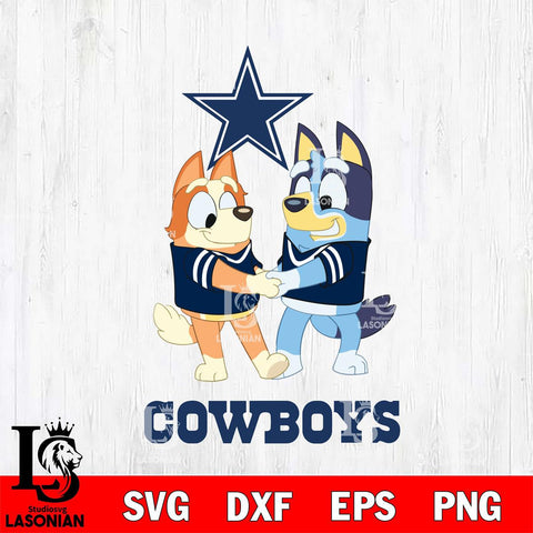 Dallas Cowboys Bluey Chilli Dance Svg Eps Dxf Png File, Digital Download, Instant Download