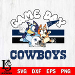 Dallas Cowboys Bluey Chilli  Game day NFL Svg Eps Dxf Png File, Digital Download, Instant Download