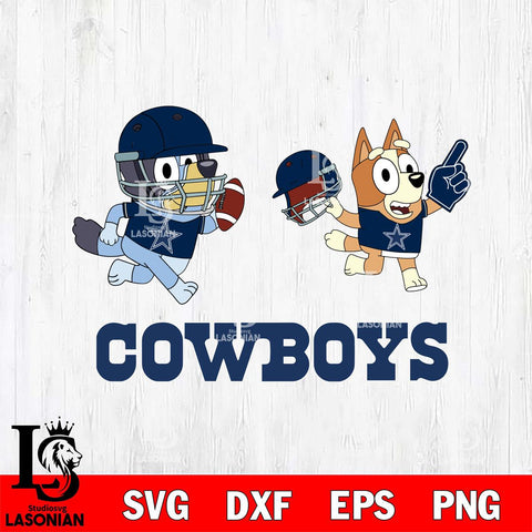 Dallas Cowboys Bluey Chilli NFL 2 Svg Eps Dxf Png File, Digital Download, Instant Download