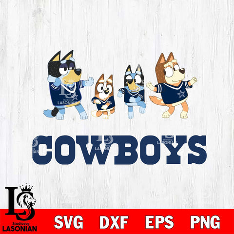 Dallas Cowboys Bluey Dance Mode Squats Svg Eps Dxf Png File, Digital Download, Instant Download