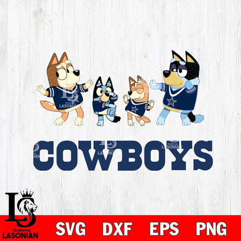 Dallas Cowboys Bluey Dance Squats Svg Eps Dxf Png File, Digital Download, Instant Download